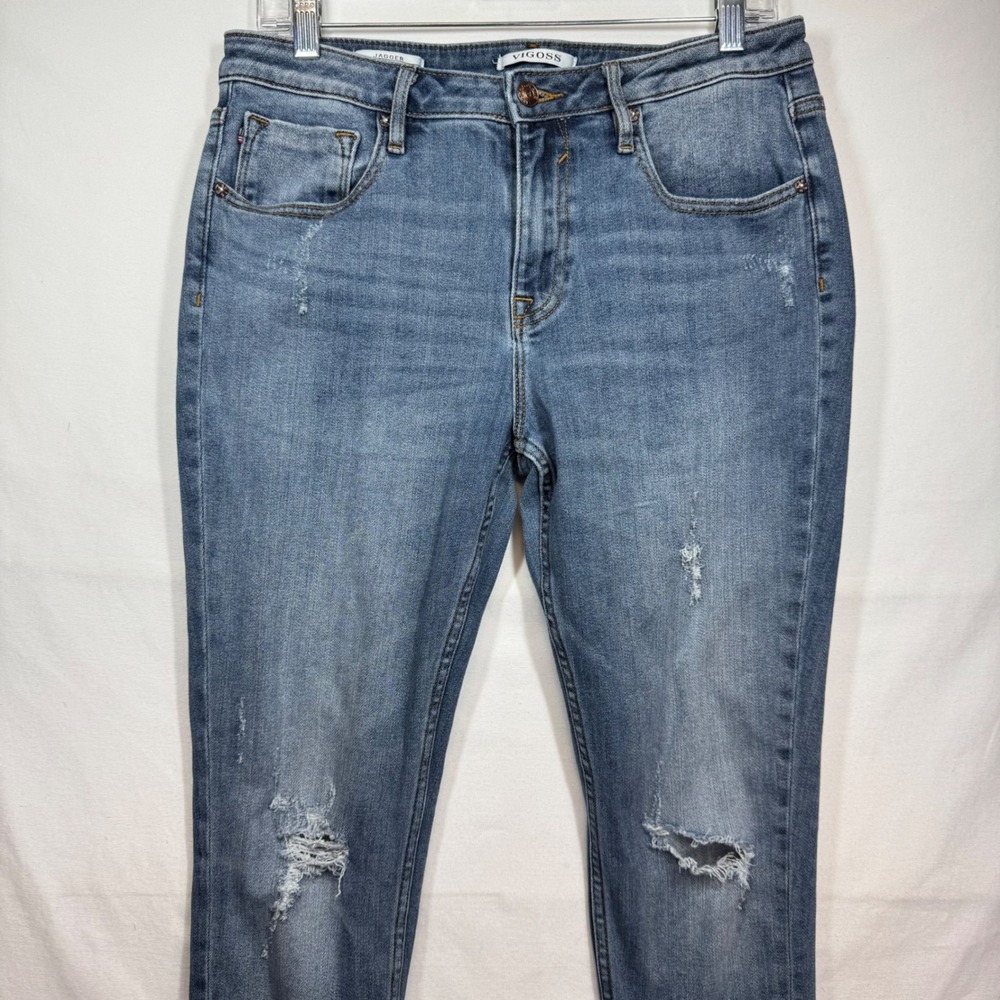 VIGOSS Jagger Skinny Jeans Distressed Blue Denim Women‎ Size 31